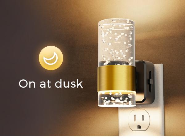 DORESSHOP 2 Packs Acrylic Aesthetics Night Light, Auto Dusk to Dawn Sensor LED Night Light for Bedroom Kitchen, Dimmable