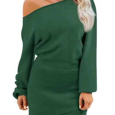 Off The Shoulder Sweater Dresses - TikTok Shop Off The Shoulder Sweater Dresses - TikTok Shop