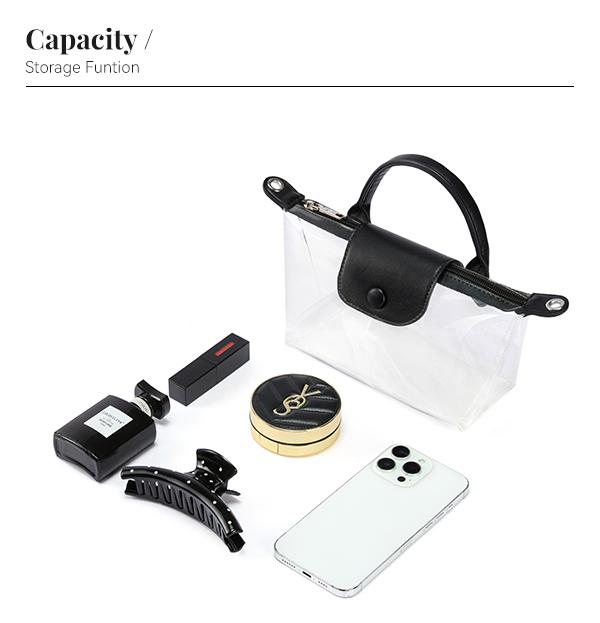 BOSTANTEN Clear Bag for Stadium Approved Small Crossbody Purse Handbags for Concerts Sports Events Leather