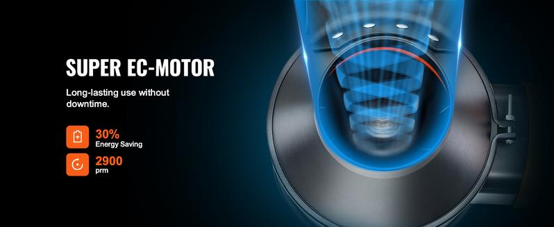 VEVOR Inline Duct Fan, TikTokShopBlackFriday, 4-Inch 205 CFM Quiet EC-motor Ventilation Exhaust Fan, with Temperature Humidity Controller for Cooling Booster, Grow Tents, Hydroponics