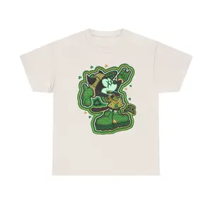 Lucky Charm Urban Irish Urban Mickey Designer Unisex Heavy Cotton Tee by GT Artland