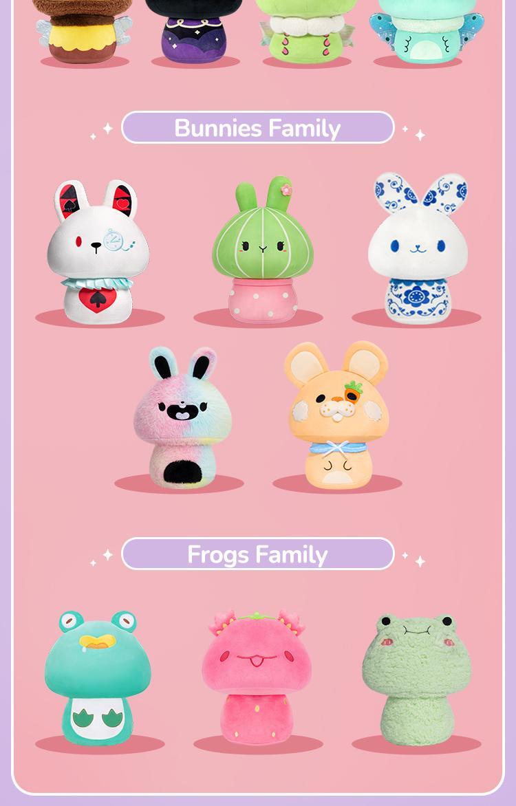 [100+ Styles] MeWaii Mystery Plush Bag – Cute Kawaii Stuffed Toys, Loooong & Mushroom Family Plushie Series, Surprise Gift for Kids, Girls, Boys, Halloween, Birthday Gift