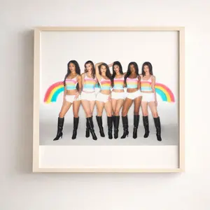 KATSEYE Members Poster, Rainbow Pop Aesthetic Wall Art Print, KATSEYE Girl Group Room Decor for Music Fans