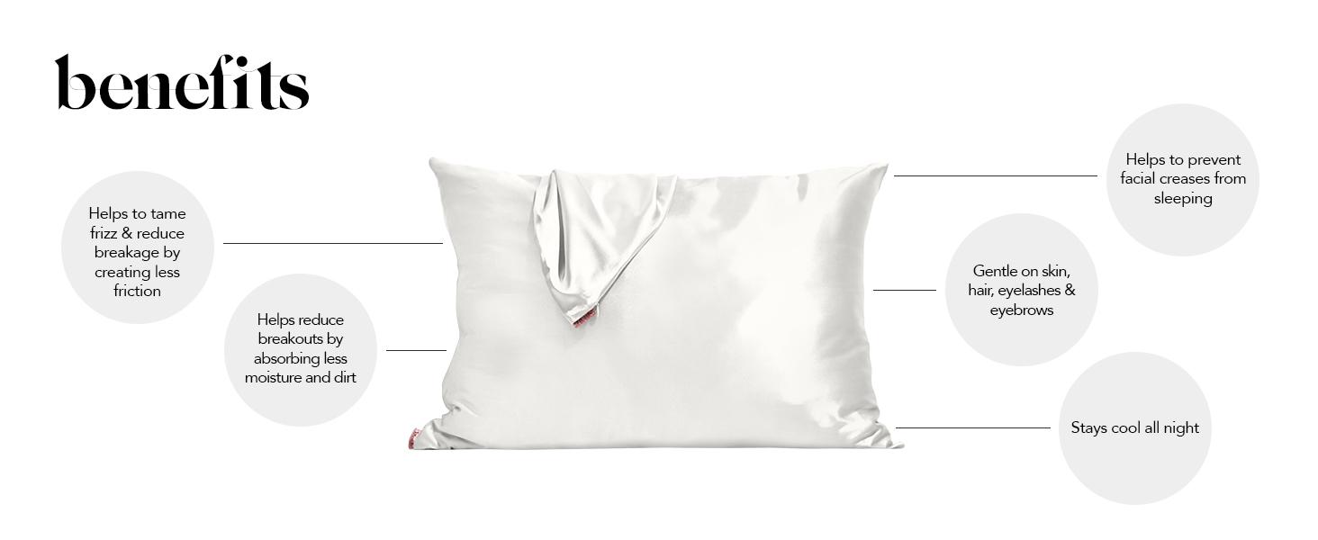 Kitsch Satin Pillowcase in Ivory