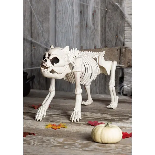 Bones the Hungry Hound Skeleton Dog Halloween Decoration