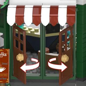 Coffee House Building Set with LED Light, 1589 PCS City Cafe Shop Building Block Toy with Stage Street Lights, Architecture Construction Model for Adults Teens Kids Ages 10 11 12+ Boys Girls Wooden Diy Kit