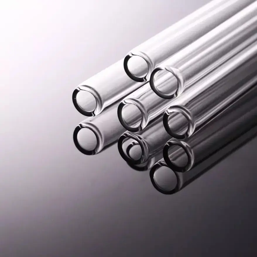 (10 Pack) 8" Inch Clear Pyrex Glass Blowing Tube 12mm OD 8mm ID 2mm Thick Wall