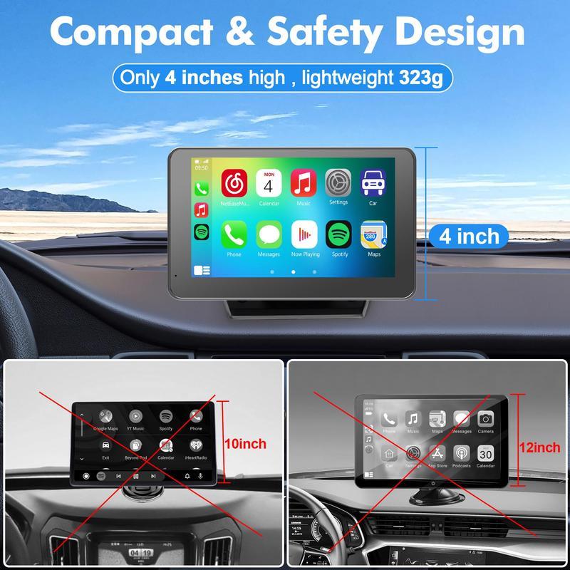 2026 Upgraded Wireless CarPlay in-car screen: Compatible for both Android and Apple, creating a seamless in-car entertainment experience GPS Navigation  tiktok discounts products automotive Smart gadgets para carro wire carplay plug device auto upgrade