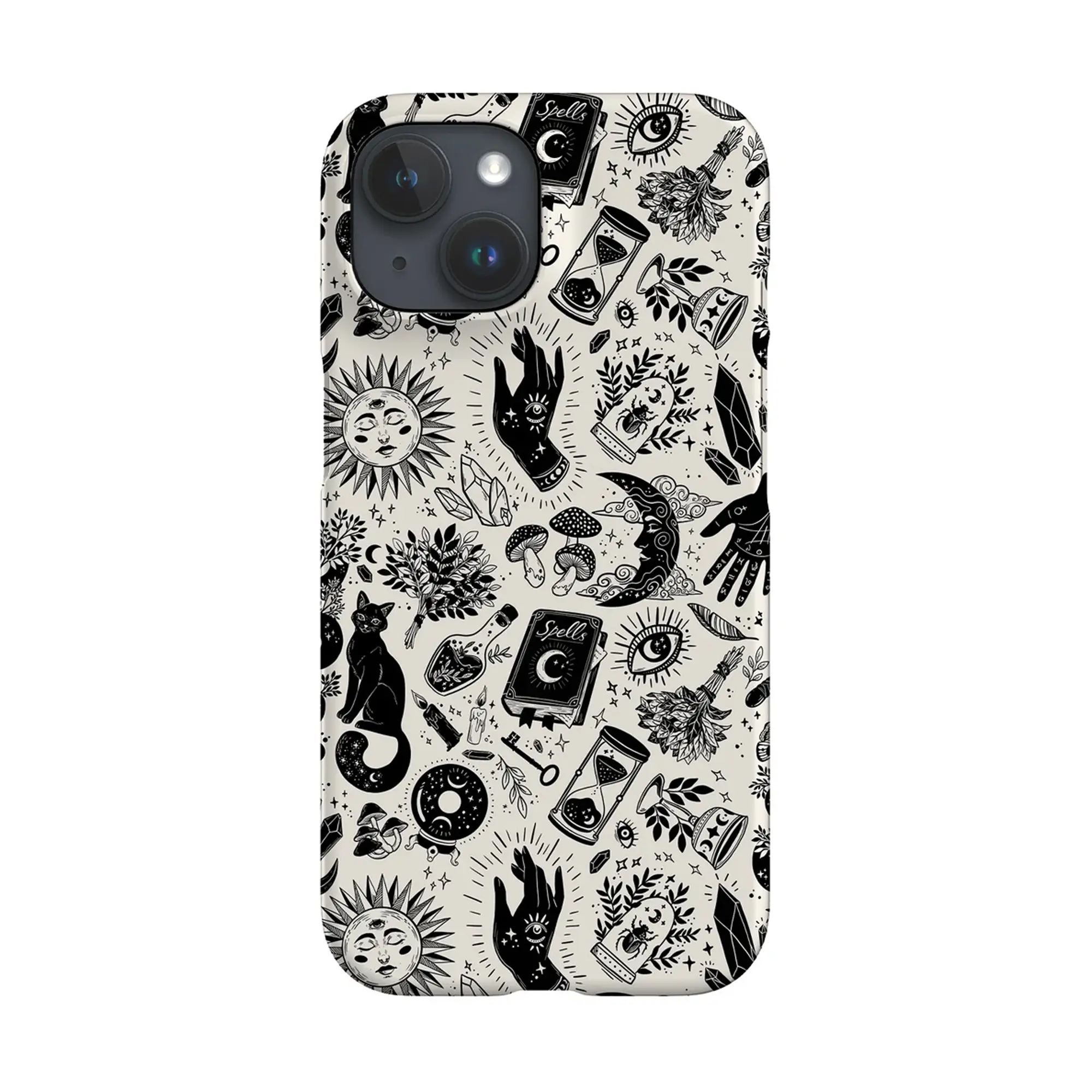 Witchy Things Phone Case, Mushroom Moon Sun Witch Mystic Phonecover  Gift for her, Aesthetic Case, Protective  for iPhoen 17 16 15 14 13 12 11 Air Pro Max Plus