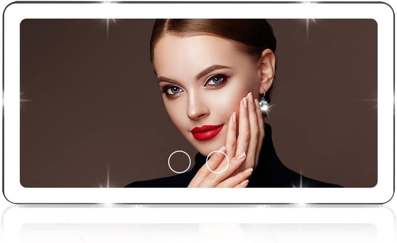 Car Sun Visor Vanity Mirror Rechargeable Adjustable with 3 Light Modes & 60 LEDs for Car Truck SUV Rear View with Dimmable Touch Screen,Car Mirror as Gifts, Car Interior Accessories, Gift for Girls, Mums, Girlfriend, FathersDayGift