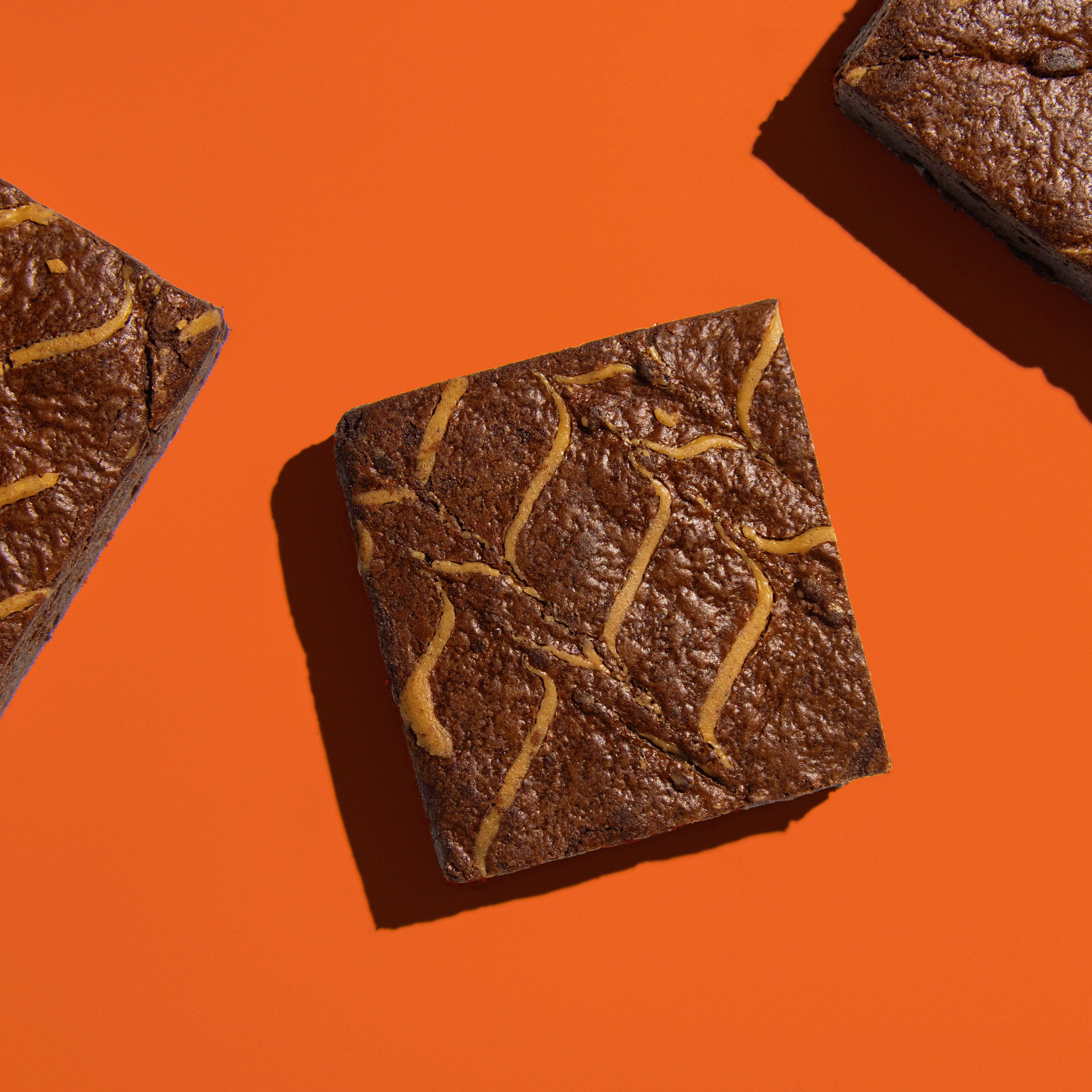 6 Pack Case Delightful Peanut Butter Brownie Food Dessert Natural Almond Coconut Organic Cake Sugar