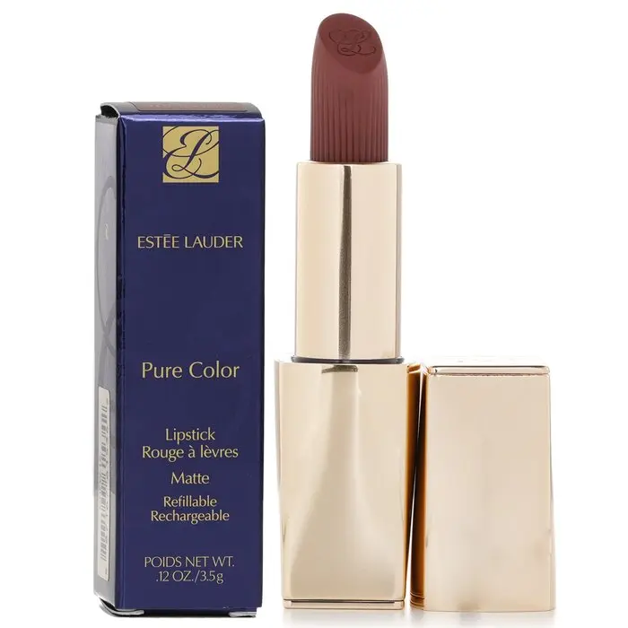 ESTÉE LAUDER Pure Color Matte Lipstick - #812 Change The World, Makeup Cosmetic with Golden Shade, Moisturizing Formula for Easy Blending