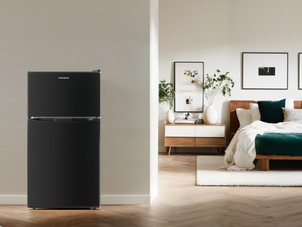 BANGSON 3.2 Cu.Ft Mini Fridge, Double Door Small Refrigerator with Freezer, Adjustable Thermostat, Energy-Efficient, Compact Refrigerator, Quiet Operation, LED Interior Light, Household Appliances BANGSON 3.2 Cu.Ft Mini Fridge, Double Door Small Refrigerator with Freezer, Adjustable Thermostat, Energy-Efficient, Compact Refrigerator, Quiet Operation, LED Interior Light, Household Appliances