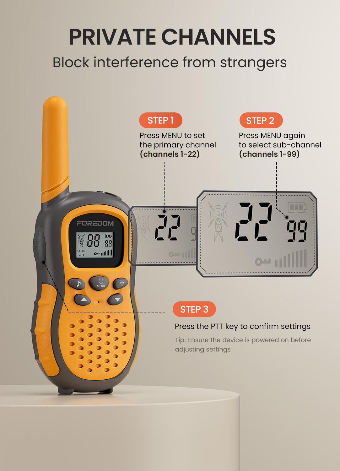 FOREDOM Kids Walkie Talkies FD666 Outdoorfun Toy Walkie Talkies Long Range for Boys & Girls Age 3+