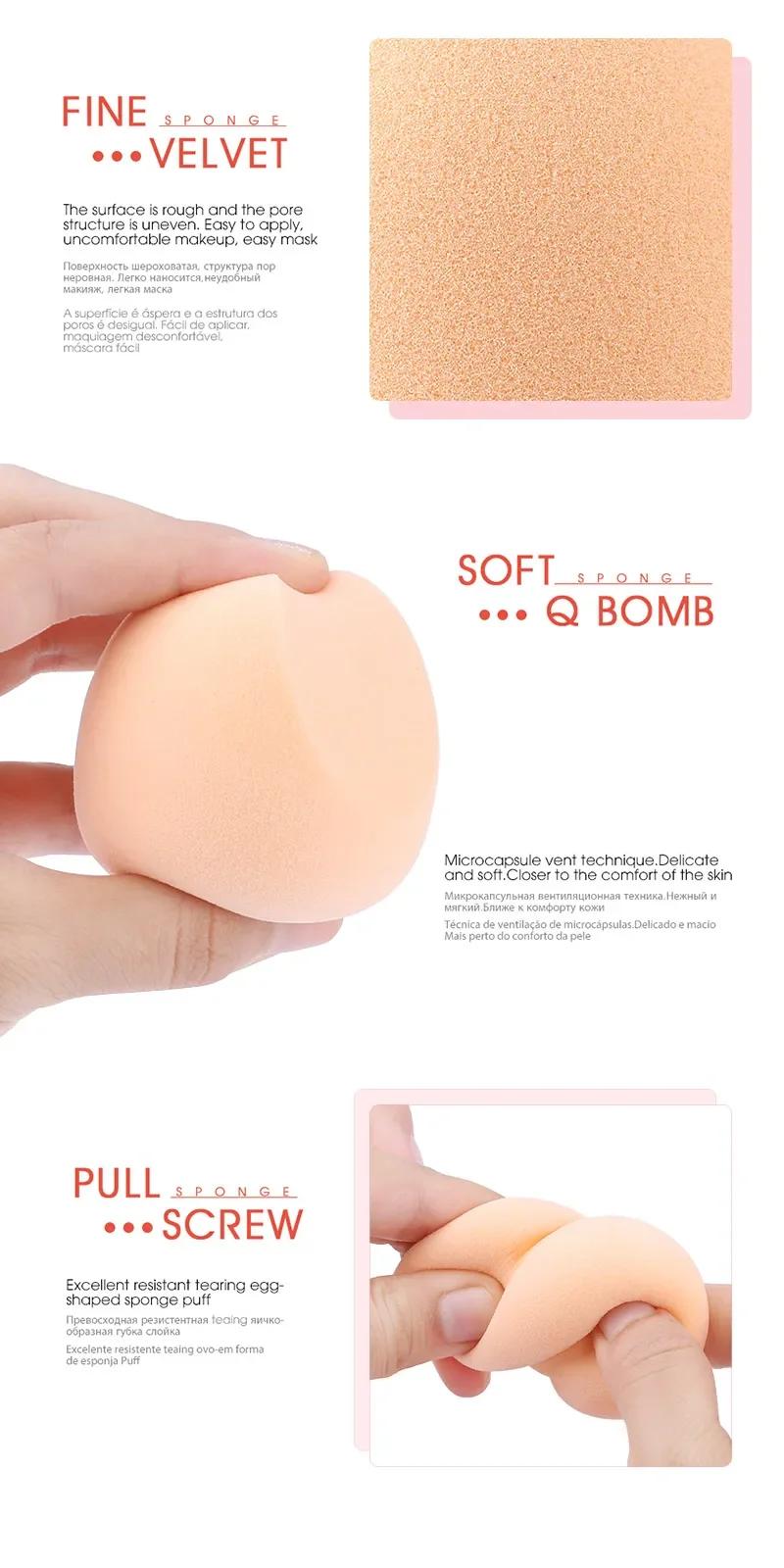 Bling Hair 1pcs Random color Make Up Accessories Makeup Blender Cosmetic Puff Makeup Sponge Cushion Foundation Powder Sponge Beauty Tool Women(Not For Sales)