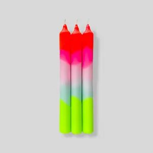 Dip Dye Neon Candles - Lollipop Trees Taper Candles