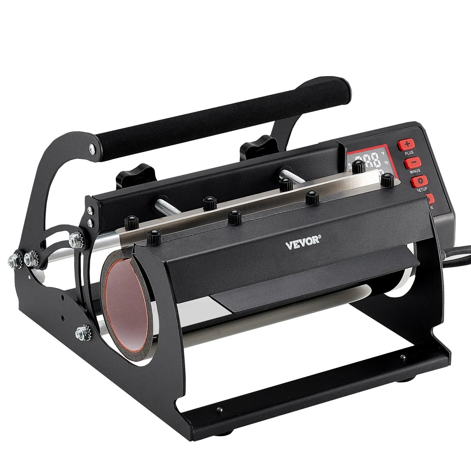 【Summerfinds】VEVOR Tumbler Heat Press Machine,  , 11-30oz Mug Press, Heat Up Fast and Even, Tumbler Press with Sublimation Paper, Tape and Gloves, Temp and Time Setting, for Sublimation Tumblers, Cups, Mugs, Black