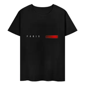 Men's Paris Print Short Sleeve T-Shirt Casual Spring Summer Sportswear S-3XL