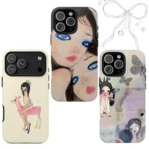 Aya Takano Artwork iPhone Case | Aya Takano Art Print Y2K iPhone Case | Yoshitomo Nara iPhone Case | Japan Collage Art Coquette Phone Case