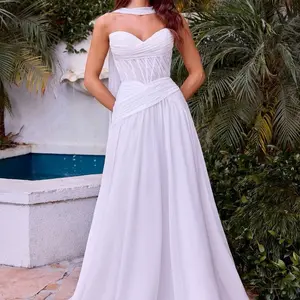 A-line wedding dress with corset back