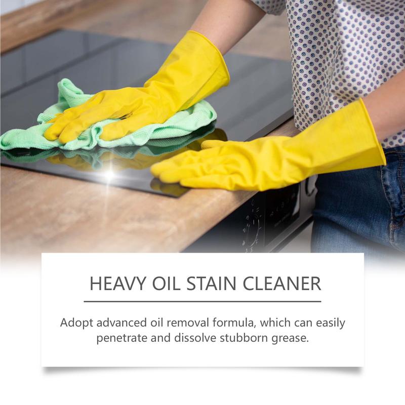 Heavy Oil Stain Cleaner, 1 Count Oil Stain Cleaner Spray with Sprayer, Cleaner Treatment Agent, Stain Remover, Household Cleaning Product for Kitchen Stove, Range Hood, Cleaning Supply, Interior Cleaner, Kitchen Cleaning Supplies, Deep Stain Remover