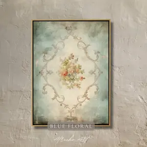 BLUE FLORAL | Printed Artwork | TE05