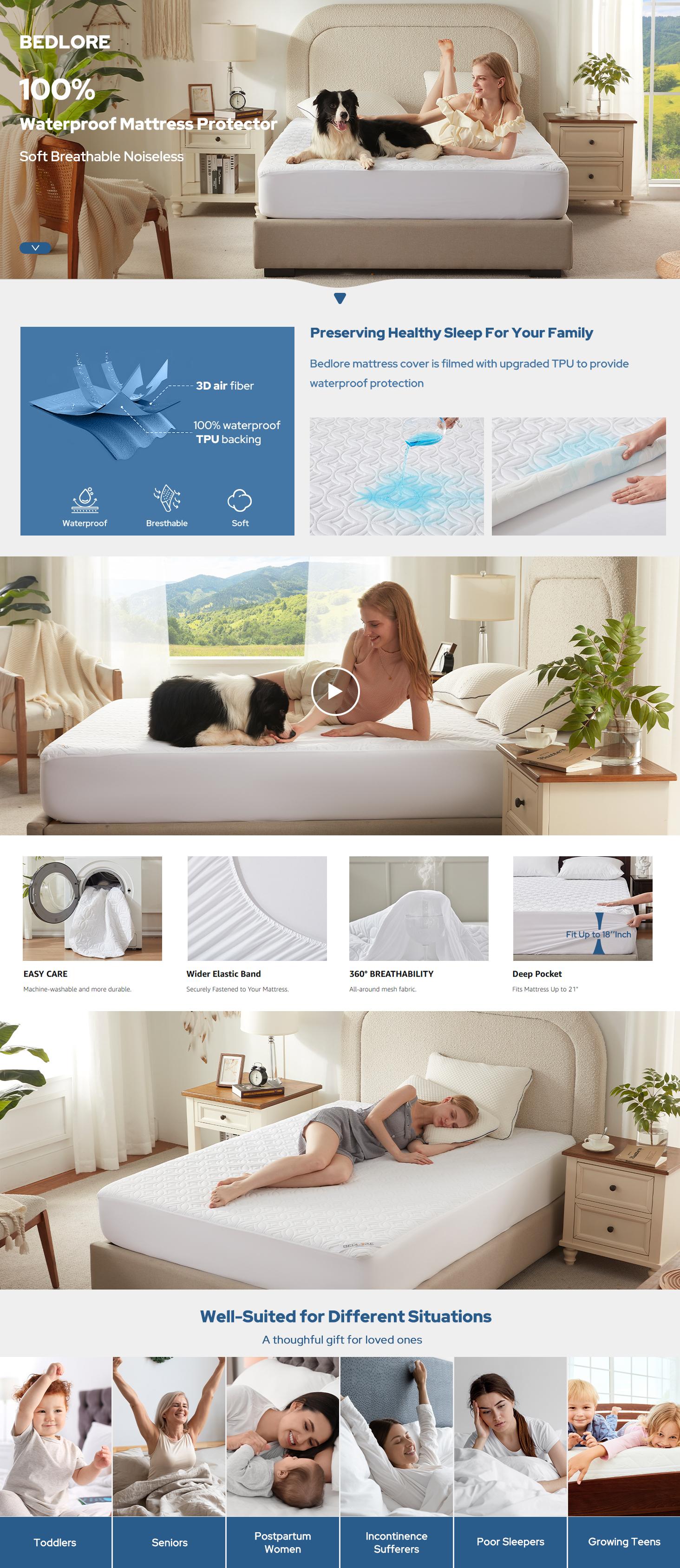 SpringGlowUp【BEDLORE】Luxurious Big Copper Coins Design Waterproof Fitted Sheet | Hotel Quality Deep Pocket Bedding | Soft, Breathable & Noiseless for Home, Guest Room or RV SpringGlowUp【BEDLORE】Luxurious Big Copper Coins Design Waterproof Fitted Sheet | Hotel Quality Deep Pocket Bedding | Soft, Breathable & Noiseless for Home, Guest Room or RV