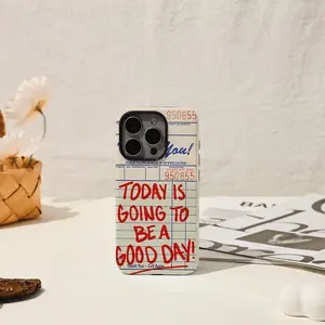 Personalized "Today Is Going To Be A Good Day" Smartphone Case - Aesthetic, Trendy, Sparkle Bling, Protective, Durable Cellphone Accessory for iPhone 16,15,14,13,12,11 Pro Max,13 Mini,12 Mini - Polycarbonate TPU Handheld Devices Accessory