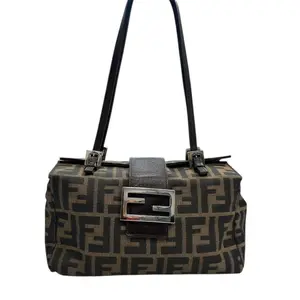 Pre-owned FENDI Canvas Messenger Bags Zucca Bento Bag