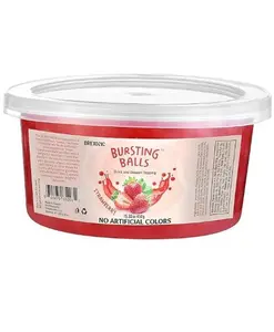 Strawberry Boba Pearls, Popping Bursting Boba, Bubble Pearls For Bubble Tea 1 Pound, No Artificial Colors (Strawberry, 1 LB Pack of 1)