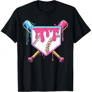 Women's Ice Cream Drip Baseball T Shirt Breathable Streetwear Tee Soft Lightweight Summer Top TikTok Trending Unisex Gift 2026