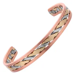 Copper Bracelet for Women Men Magnetic Bracelet with Ultra Strength Magnets 100% Solid Pure Copper Gift
