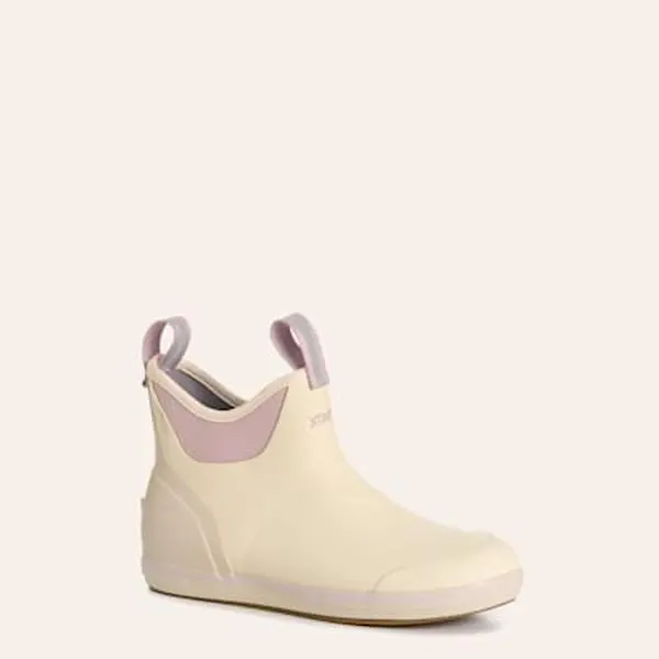 XTRATUF Women's Ivory Ankle Rubber Deck Boots - Waterproof & Versatile for Outdoor & Casual Wear