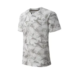 Trendy Camouflage Half-Zip T-Shirt | Quick-drying and breathable, suitable for fitness and outdoor activities