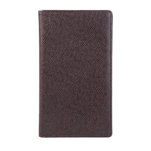 Pre-owned Louis Vuitton Leather Small Leather Goods L26020321 Brown Taiga Long Wallet