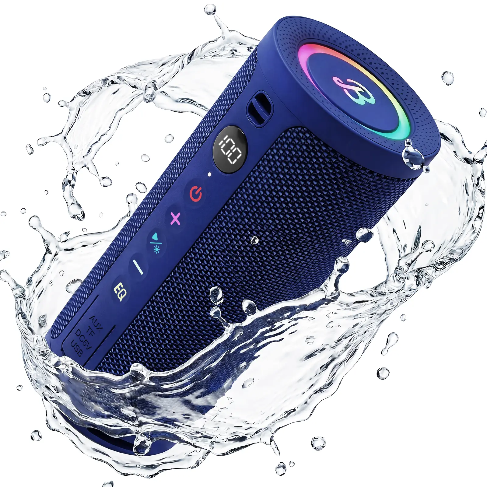 [Back to Shcool] BassBloom Roar 3 Portable Bluetooth Speaker,Handy,Compact,20W Powerful Audio Sound with JIKE Bass,IPX6 Waterproof,24H Playtime,Bluetooth 5.4,RGB Lights,Wireless Smartphone TWS Pairing,Outdoor for Camping and Beach summerwins