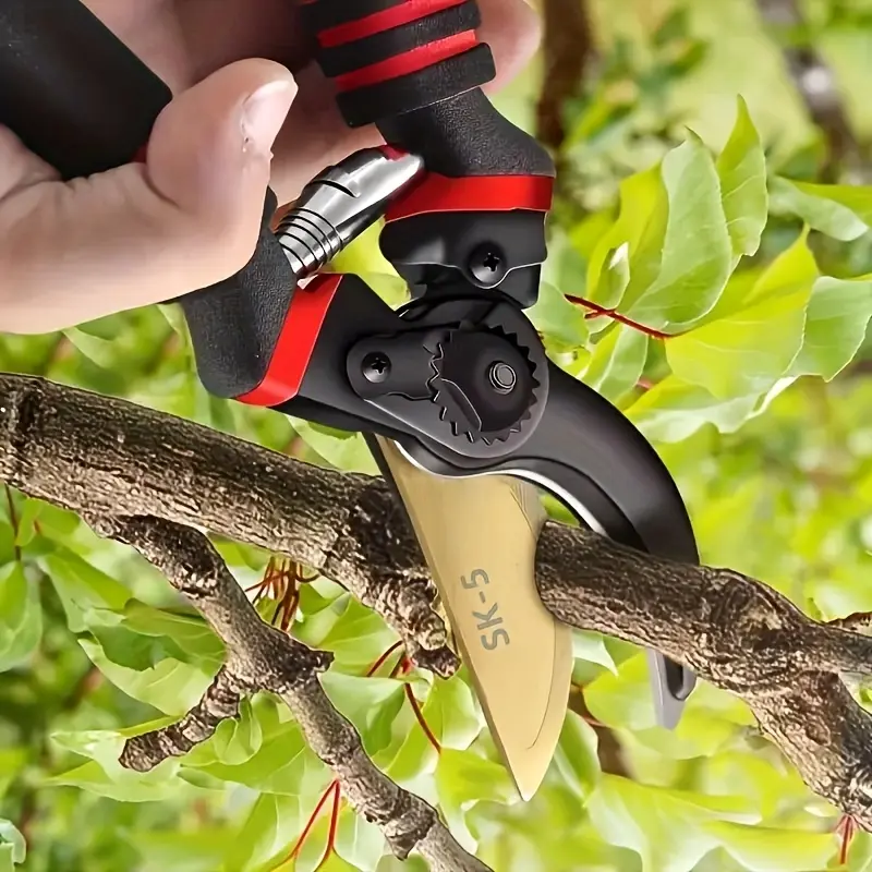Summerwins 8.27 in SK5 Carbon Steel Pruning Shears - Sharp Blade, Comfort Grip Handle, Lightweight Rust Resistant, Durable for Daily Use, Garden Use Lawn Care Tool for Trim Branches Fast
