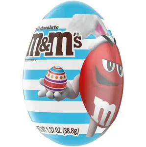 M&M's Milk Chocolate Easter Filled Egg, 1.37 Ounce Easter Egg - 12 EGGS Display Tray, Different Colors!