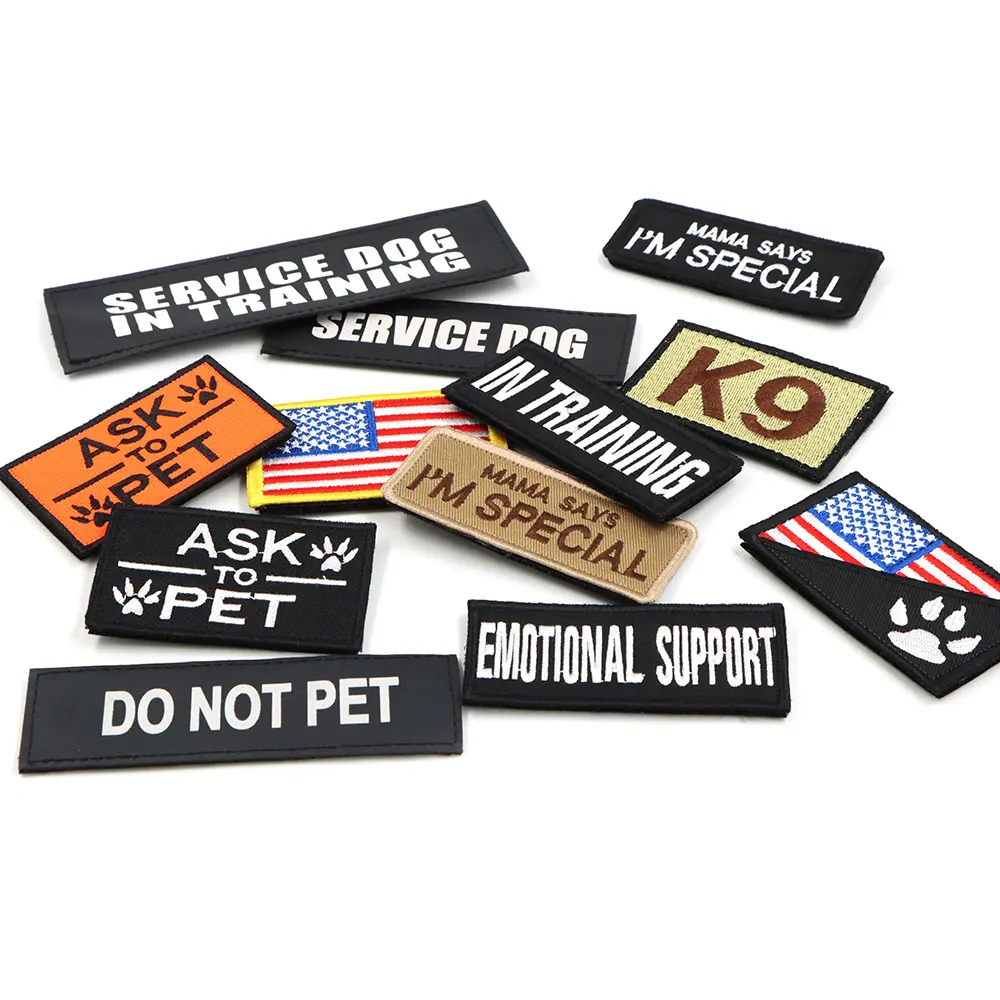 12 Pieces Tactical Patch Bundle For Dog Vest Harness #backtoschool,Collar Personalized Patches Tags Sticker Label