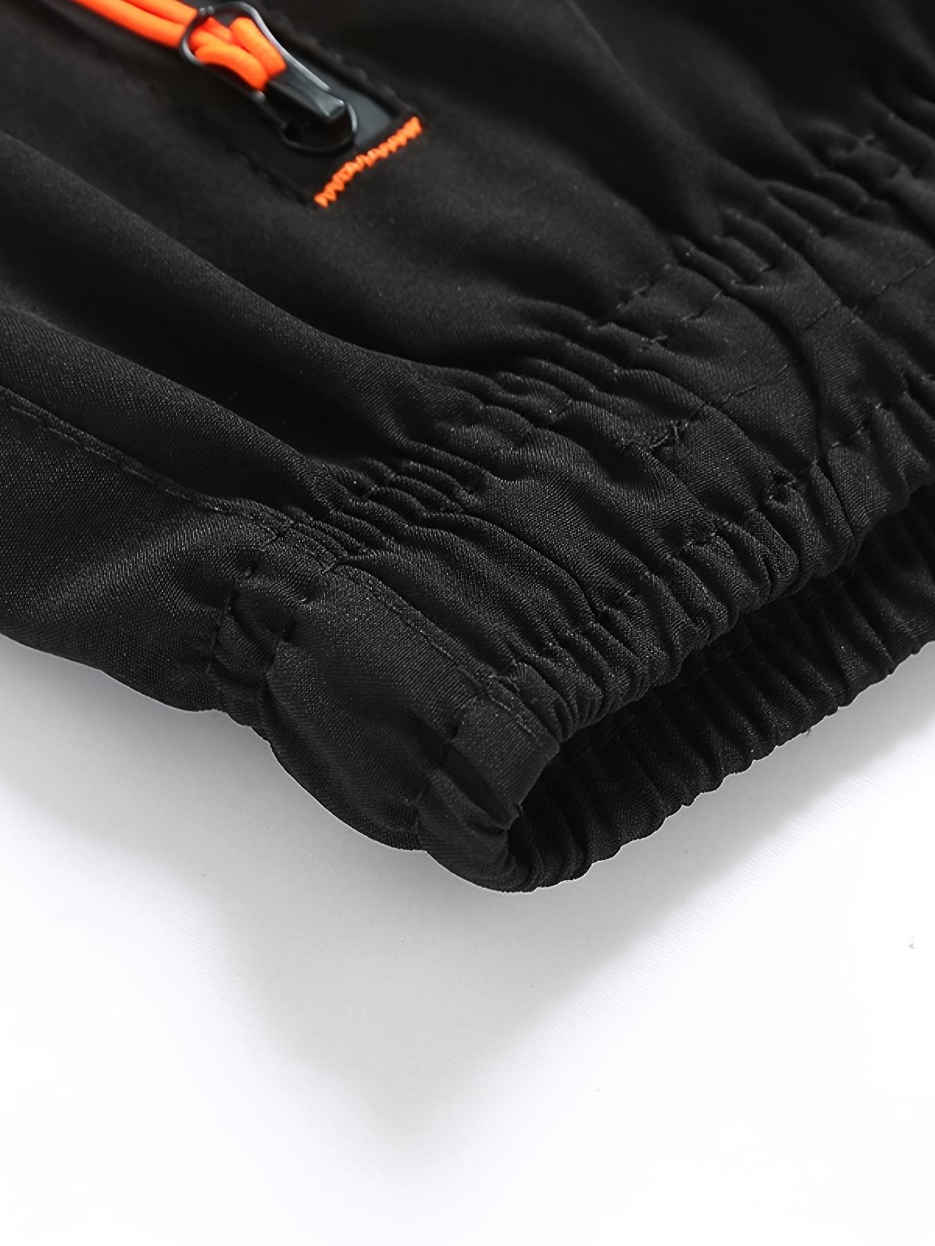 Men’s 4-Pack Plus Size Ice Silk Knee-Length Shorts — Lightweight, Breathable, Stretch Summer Wear with Drawstring Elastic Waist and Zipper Pockets; Simple Multi-Pocket Design for Everyday Use, Ideal for Running, Fitness, Travel, and Indoor/Outdoor Sports—