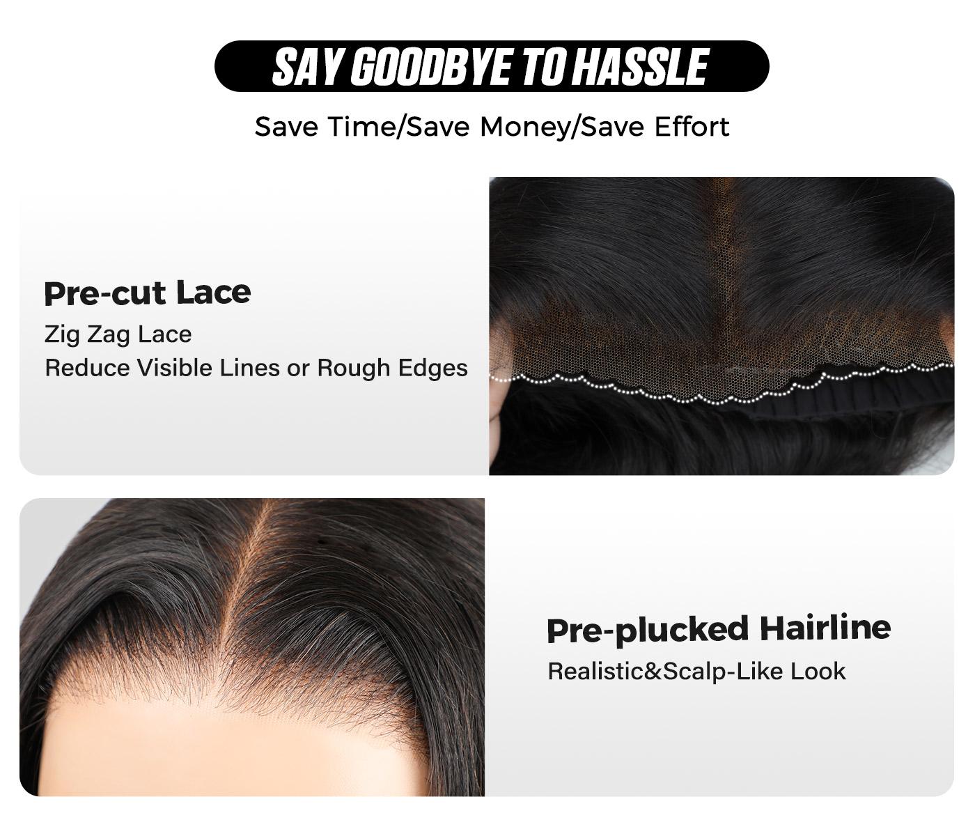 OQ HAIR 360 Full Lace Frontal Glueless Wig P4/27 Highlight Ombre Color Invisi-Strap 220% Density Water Wave Wear Go Wig Human Hair Pre Plucked