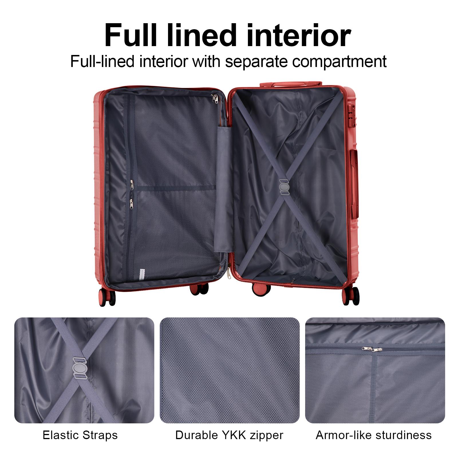 AAIVV 4pcs luggage sets with TSA Locks-suitcasefor travel, Hardshell Luggage TSA Lock SpinnerWheels Hardshell Lightweight.