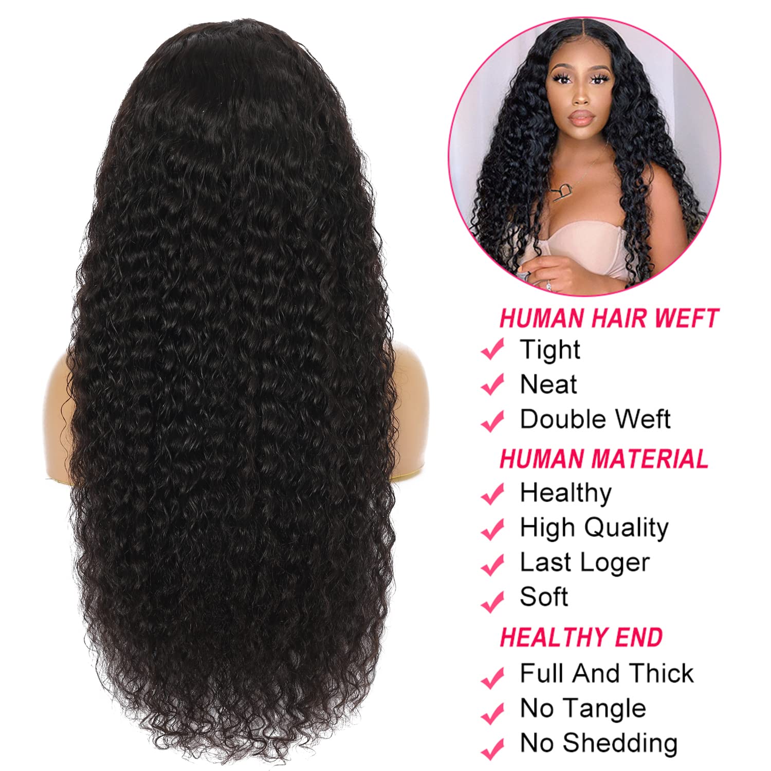 【30"=$99】Kinky Curly Lace Front Wig 13x4 HD Lace Front Kinky Curly Wig for Women 180% Density Pre Plucked Natural Hairline Afro Kinky Curly Human Hair Wig Kinky Curly HD Lace Front wig