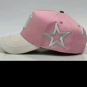 D Pink Snapback Hat Premium Quality Materials Caps Fans