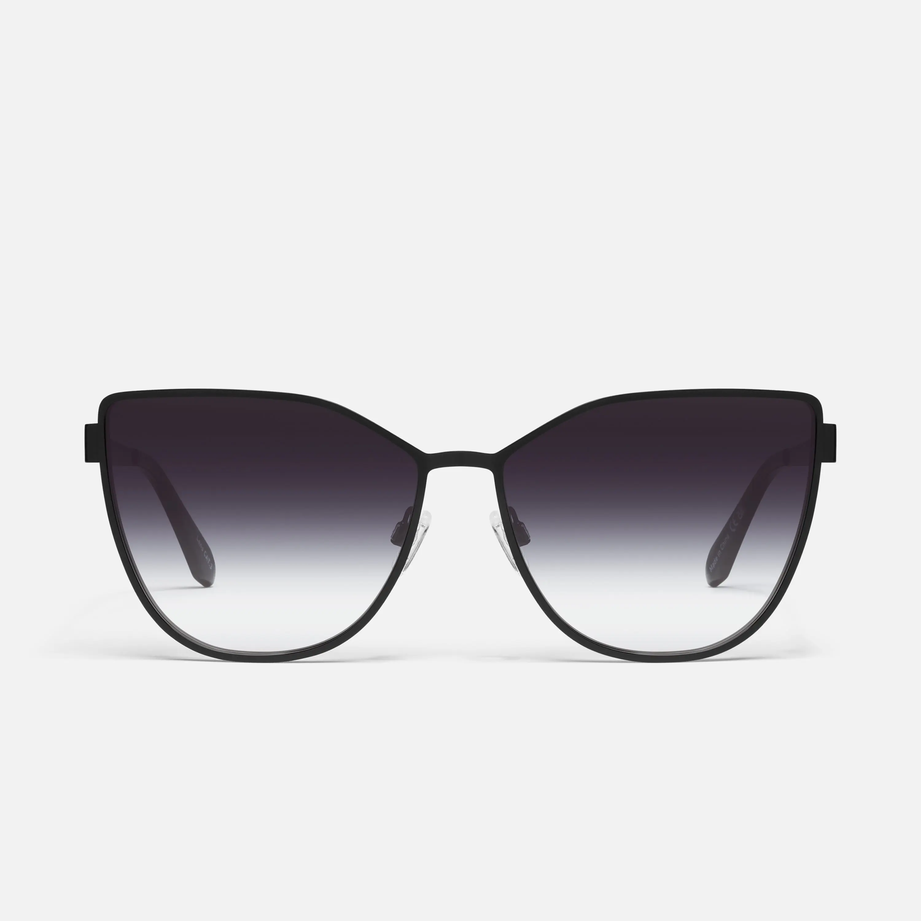 QUAY - IN PURSUIT High Quality Cat Eye Sunglasses with Tinted Lenses & Polarized Vision Minimalist Style Adjustable Nose Pads