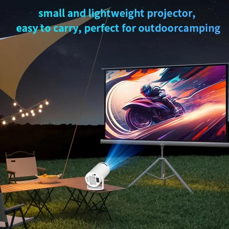 Portable Projector 2.4/5G WiFi 360° HD LED 200 InchScreen Built-in Speaker Multifunctional Projector forHome Cinema and Outdoor Use