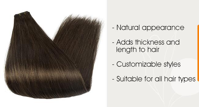 Full Shine Genius Weft Hair Extensions Hand Tied Weft Human Hair Extensions Remy Straight Hair For Women 50-60G TikTokShopBlackFriday Full Shine Genius Weft Hair Extensions Hand Tied Weft Human Hair Extensions Remy Straight Hair For Women 50-60G TikTokShopBlackFriday