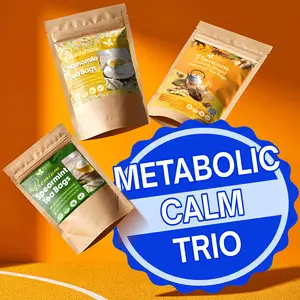 【FreshDrinkUS】 Metabolic Calm Trio – Chamomile Tea, Turmeric Ginger Cinnamon Tea & Spearmint Herbal Tea Bags | 100% Natural & Pure • Eco-Conscious Tea Bags • No Sugar • No Caffeine • No Gluten • Vegan Beverage Bundle