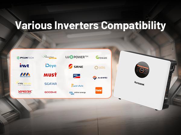 【Flash sale】Humsienk 48V 100Ah Wall-mounted LiFePO4 Bluetooth Battery, Built in 100A BMS & LCD Touchscreen(Indicator), Grade A Cells & 6000+ Deep Cycles for Off-Grid, Solar System, Home Backup