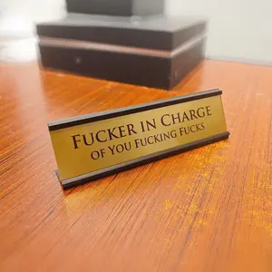 Funny Desk Signs for Office fun Office Accessories Novelty Nameplate Decor for Women Men Coworker Gift Home Supply